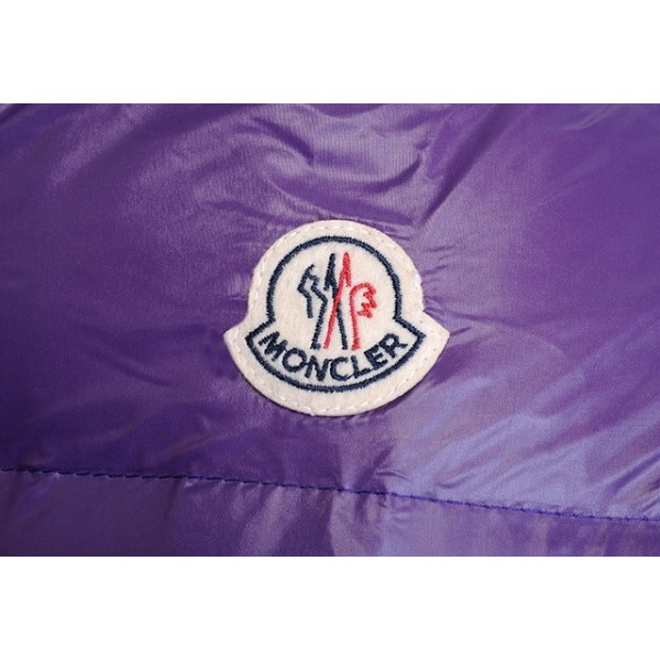 Moncler Moda Breve collare della pelliccia e cinturino Slim Viola Cappotti uscita